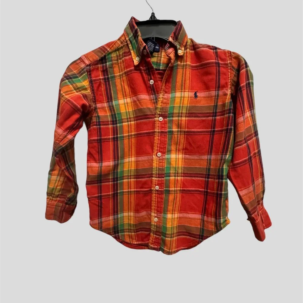 Ralph Lauren size 7 flannel plaid shirt